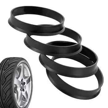 Кольца ступицы 4 шт. кольца ступицы амортизирующий воротник адаптер кольцо модификация замена аксессуары для колеса 60,1 мм-73,1 мм чёрный