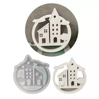 Кольца Sweet Home Подвесной кулон Силиконовая форма Орнамент Декоративные облачные дома Гипсовые формы для праздничных украшений 3