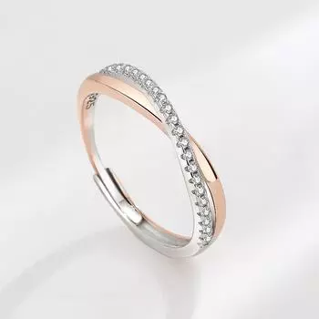 Кольца Trumium 925 Sterling Silver Bohemian Vintage X Cross Rose Gold для женщин и мужчин, свадебные украшения, парные кольца Mobius Anillos resizable