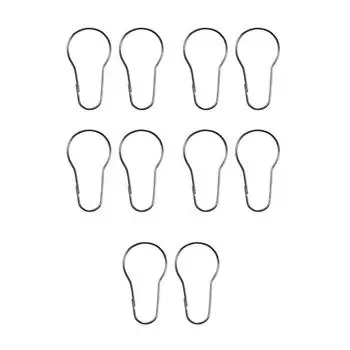 Кольца-тыквы для штор Открывающиеся Карабин Брелок Клипса Крючок для оконных штор Зажим для карнизов для штор для ванной и душа Аксессуары 10pcs