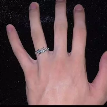 Кольца в стиле панк-ретро в форме вспышки для женщин, мужчин, рок-личность, открытое регулируемое кольцо на палец, подарок на вечеринку