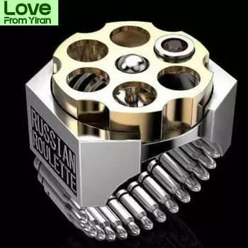 Кольца в стиле стимпанк с изображением русской рулетки для мужчин, модные двухцветные крутые мужские украшения, подарки на день рождения в стиле панк 12