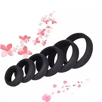 Кольца задержки с 6 наборами мягких силиконовых колец разного размера, игрушками для мужчин или пар 6pcs/set