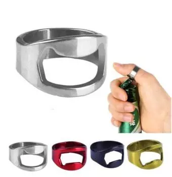 Кольцевая крышка для бутылки с пивом, открывающаяся 22 мм, мини-открывалка для бутылок, приспособление для снятия колец на палец из нержавеющей стали, кухонные гаджеты, барные инструменты