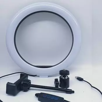 Кольцевая лампа 26 см и настольный штатив для трансляции с мобильного телефона в прямом эфире – 10-дюймовый светодиодный заполняющий свет Beauty Fill Light 26cm fill light