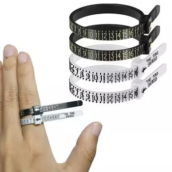Кольцевая линейка, измерительная катушка, инструмент для определения размера кольца, размеры США, аксессуар для измерения размера кольца, вставка, инструменты для затягивания кольца белый