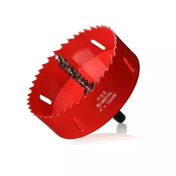 Кольцевая пила 6 1/8” (155мм) для дерева, биметаллическая фреза HSS с направляющим сверлом для фанеры, отверстий под корнхол, потолка и гипсокартона