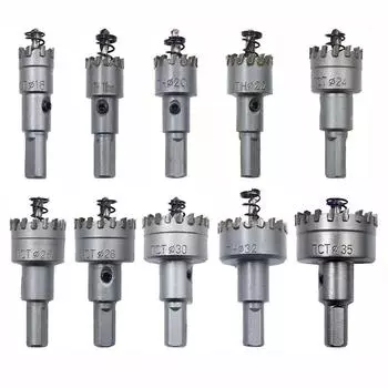 Кольцевая пила TCT 16 ~ 35 мм, резак с наконечником из карбида серебра, высокая твердость, открывалка для отверстий из нержавеющей стали