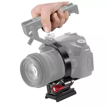 Кольцевое крепление для штатива для камеры, крепление для объектива, вращающийся воротник, быстросъемная пластина для DSLR-SLR-камеры чёрный