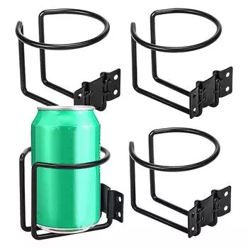 Кольцевой подстаканник для лодки из нержавеющей стали, настенные подстаканники для напитков для лодок, универсальные подстаканники для морских судов, яхт, грузовиков чёрный