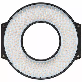 Кольцевой светильник R300 SE с лампами LED 300 CRI95 2205lux 5600K, плавная регулировка яркости, адаптер для объектива, кольцевое крепление для объектива, маленький и легкий черный цвет