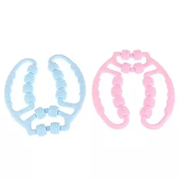 Кольцевой зажим для ног Массажер Расслабляющий ролик для ног Роликовый бар Йога Красивый массажер для ног Кольцевой зажим для ног розовый