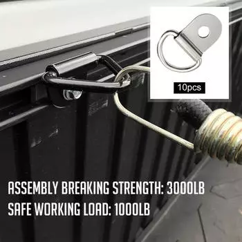 Кольцевые анкеры, аксессуары, прочный черный прочный крючок для крепления транспортных средств, лодок, автофургонов Argent 4.5mm