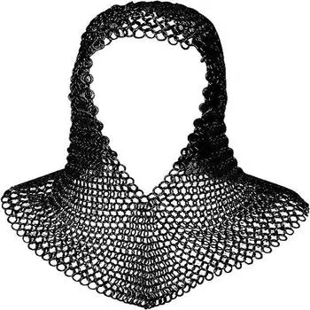 Кольчуга Капюшон Средневековый рыцарь Броня эпохи Возрождения Кольчуга Капюшон Викинг LARP Калибр 16