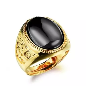Кольцо агата роскошных людей, кольца регулируемых людей роскошные чёрный