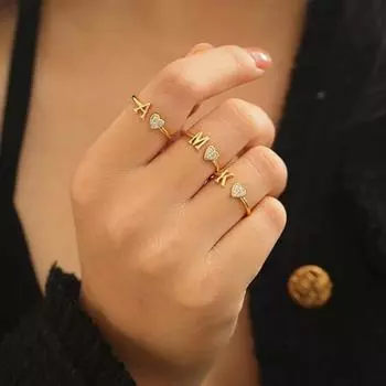 Кольцо AZ с бриллиантами A золотой