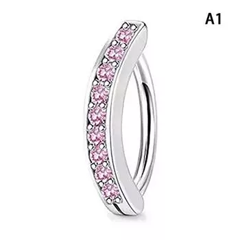 Кольцо-бабочка из нержавеющей стали для пупка с розовым принтом «Любовь» для пирсинга пупка