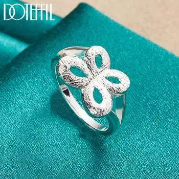 Кольцо-бабочка из стерлингового серебра 925 пробы, модные свадебные украшения 7#