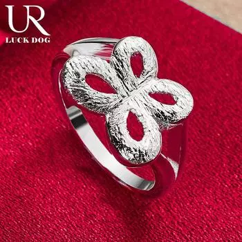 Кольцо-бабочка из стерлингового серебра 925 пробы, модные свадебные украшения 7#