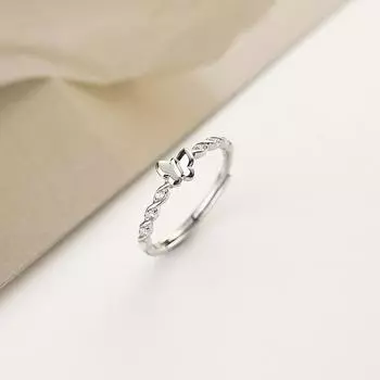 Кольцо-бабочка с обмоткой в виде креста, женское, нишевое, модное, холодное, в форме любви, открытое, на указательный палец Adjustable Opening