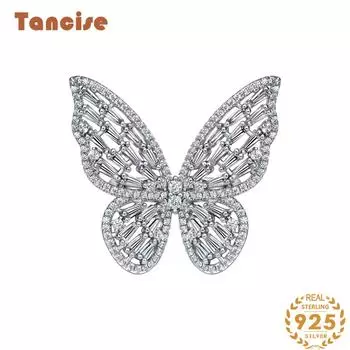 Кольцо-бабочка Tancision с кольцом из циркона 7А. 6 белый