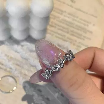 Кольцо Бабочка Женское Модное Индивидуальное Легкое Роскошное Изысканное Нишевое Дизайнерское Трендовое Кольцо Фея Мори Кольцо One Size