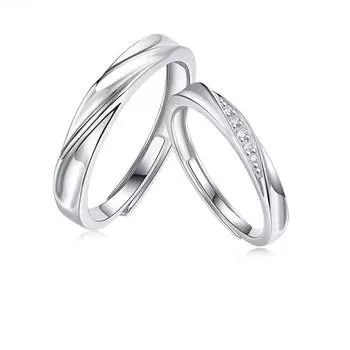 Кольцо Bague Ringen из серебра S925 с муассанитом для пары, кольцо на тему живой любви