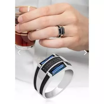 Кольцо Baguette Parlament Stone из стерлингового серебра 925 пробы