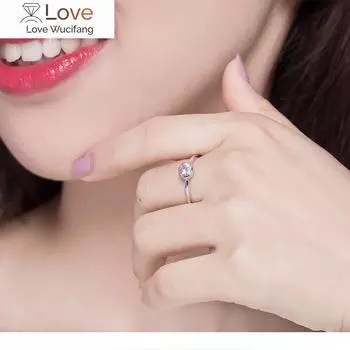 Кольцо Bamoer Basic Clear Zirconia Finger Ring из стерлингового серебра в стиле минимализма для женщин, обручальное кольцо 7