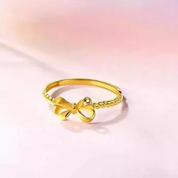 Кольцо-бантик с открытым концом из стерлингового серебра S925 для женщин, модная принцесса в бегах opening adjustable серебряный
