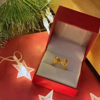 Кольцо-бантик женское позолоченное открытое кольцо-хвост с закручивающимся хвостом простое модное легкое роскошное темпераментное opening adjustable