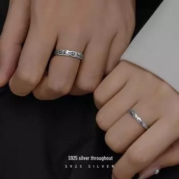 Кольцо Banyan Tree из серебра 925 пробы с мотивом «Примите позитив» – модное украшение на указательный палец для мужчин и женщин female, adjustable opening платиновый