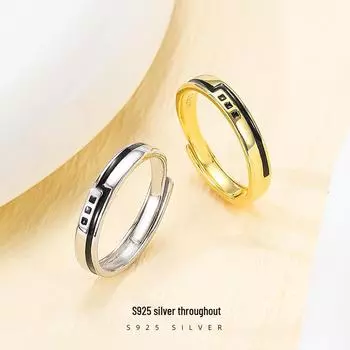 Кольцо Banyan Tree S925 Silver High-End Black: Модный унисекс нишевый дизайн подарок RS924, Adjustable opening