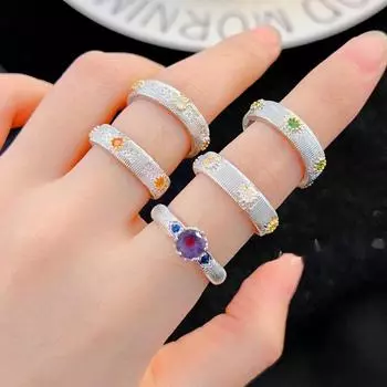 Кольцо BELLA BOX в итальянском стиле с узором плетения и резьбой по золотой проволоке, подходящее для повседневной женской вечеринки, модные ювелирные изделия No.1