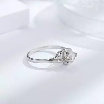 Кольцо Beloved из стерлингового серебра 925 пробы, женское, элитное, в форме сердца, с 50-конечным бриллиантом, легкое, роскошное, в стиле Love Ins, один бриллиант на указательный палец No. 5