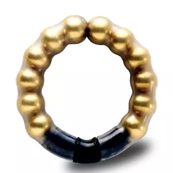 Кольцо BUKOTSU Heavy Weight A8 Black x Gold Magnetic Power Ring (С ремешком, препятствующим потере) (Один)