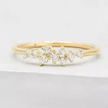 Кольцо Canner из стерлингового серебра 925 пробы с нерегулярным цирконом и бриллиантом для женщин и мужчин, свадебные украшения 6