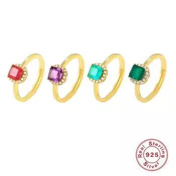 Кольцо Canner, стерлинговое серебро 925 пробы, кольцо с турмалином Параиба, регулируемое кольцо с бриллиантом, женские ювелирные изделия высокого качества синий