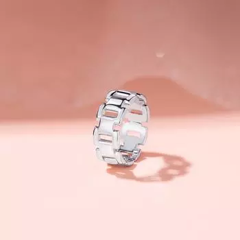 Кольцо-цепочка в стиле ретро, женское, простое, для холодного ветра, блоггер, пригородный пассажир, геометрическое, регулируемое кольцо