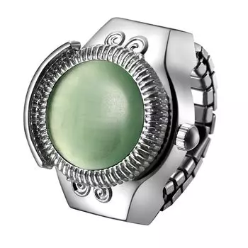 Кольцо Часы Опал Бесплатно Милые Антикварные Часы Кольцо Цифры Аналоговые Водонепроницаемые Кварцевые Часы Сплав Нержавеющая Сталь Серебро День Рождения Девушка Рождество