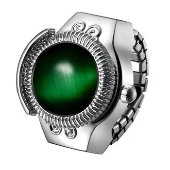 Кольцо Часы Опал Бесплатно Милые Антикварные Часы Кольцо Цифры Аналоговые Водонепроницаемые Кварцевые Часы Сплав Нержавеющая Сталь Серебро День Рождения Девушка Рождество