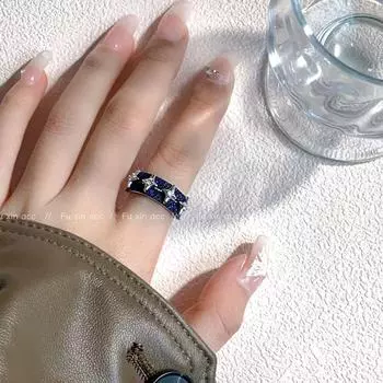 Кольцо Cross Star Cowboy для женщин — стильное, универсальное, открытый дизайн, нишевое, легкая роскошь, ювелирное изделие высокого класса. rr318