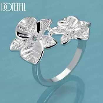 Кольцо-цветок из стерлингового серебра 925 пробы с подвеской в виде свадебного украшения 7#