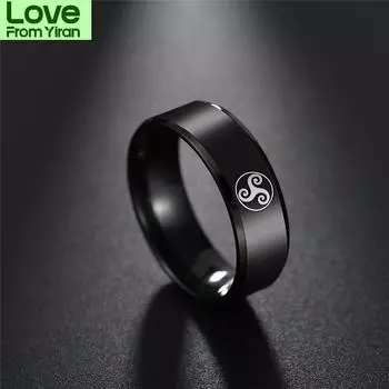 Кольцо Darkmag из нержавеющей стали с логотипом Teen Wolf для мужчин и женщин, 8 мм, кольцо в стиле панк, устойчивое к выцветанию 12