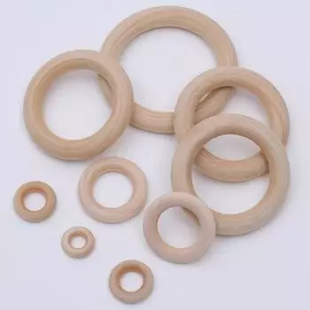 Кольцо Деревянное кольцо Деревянные круглые кольца для сумки 10 шт. Аксессуары «сделай сам» Цвет дерева Деревянный 6.0cm