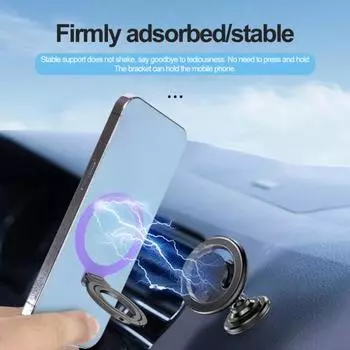 Кольцо-держатель для телефона, вращающаяся на 360 градусов ручка с магнитной присоской, надежная тонкая ультра-подставка для телефона без помощи рук для Apple серебряный