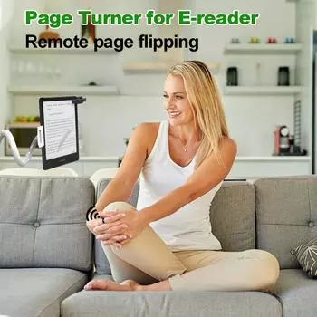 Кольцо дистанционного управления Приложение Kindle Устройство перелистывания страниц, Smart BT Ring Электронная книга Роман Перелистывание страниц Голосовое управление Size 7-56mm чёрный