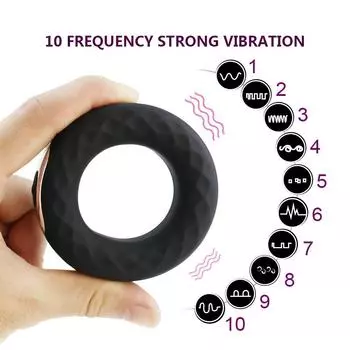 Кольцо для блокировки эрекции, задержка эякуляции, USB перезаряжаемое кольцо для пениса, вибрирующее кольцо для пениса, 10 частот, силиконовые секс-игрушки для мужчин