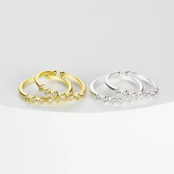 Кольцо для девушки, роскошное и элегантное кольцо, кольцо для девушки, модное, очаровательное, темпераментное, полое кольцо для влюбленных с кольцами золотой