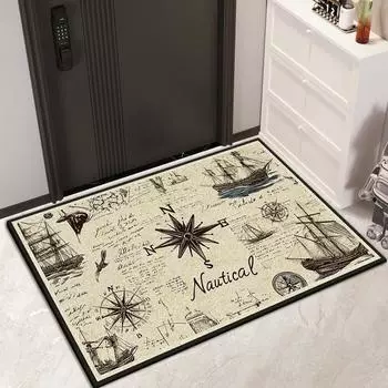 Кольцо для дверной проволоки Talot Manual Floor Mat Грязеотталкивающий Пылеотталкивающий Коврик для бытовой входной двери Грязеотталкивающий коврик 40 * 60Cm Silk Circle